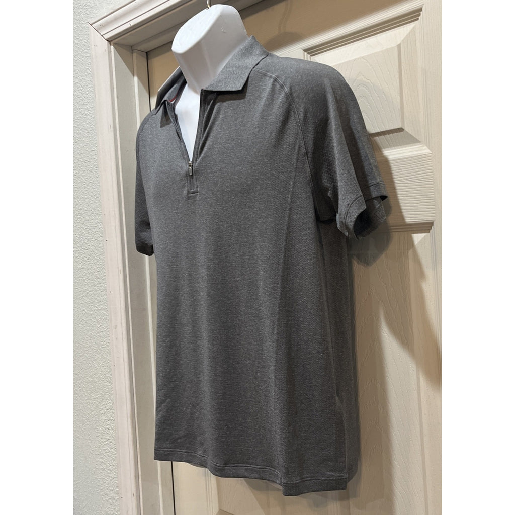NWT Wilson Henley 1/4 Zip M Series Hybrid Activewear Gray Polo - Large Msrp 78$