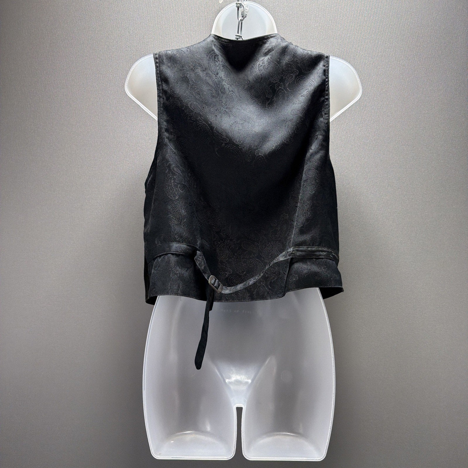 Anatolia Women's Black Turkish Genuine Leather Vest Size Medium Boho Fest 90s