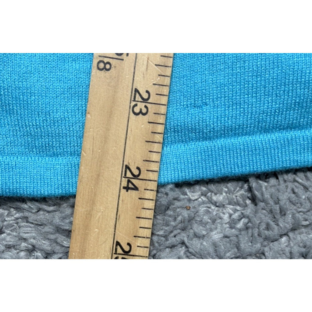 New Ann Taylor Loft Wool Blend Button Back Top Womens Small Blue 3/4 Sleeve