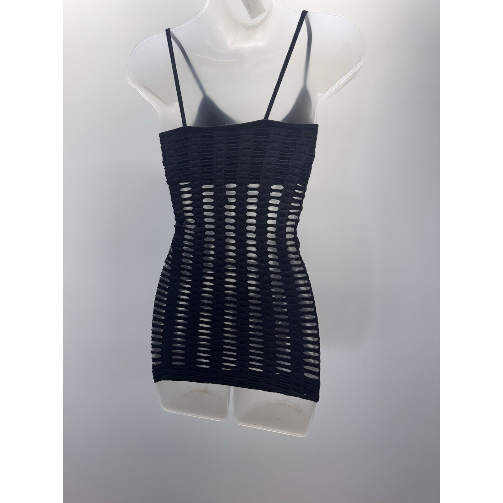 True Rock Women's Lace Sleeveless Black Tank One Size Stretch Black