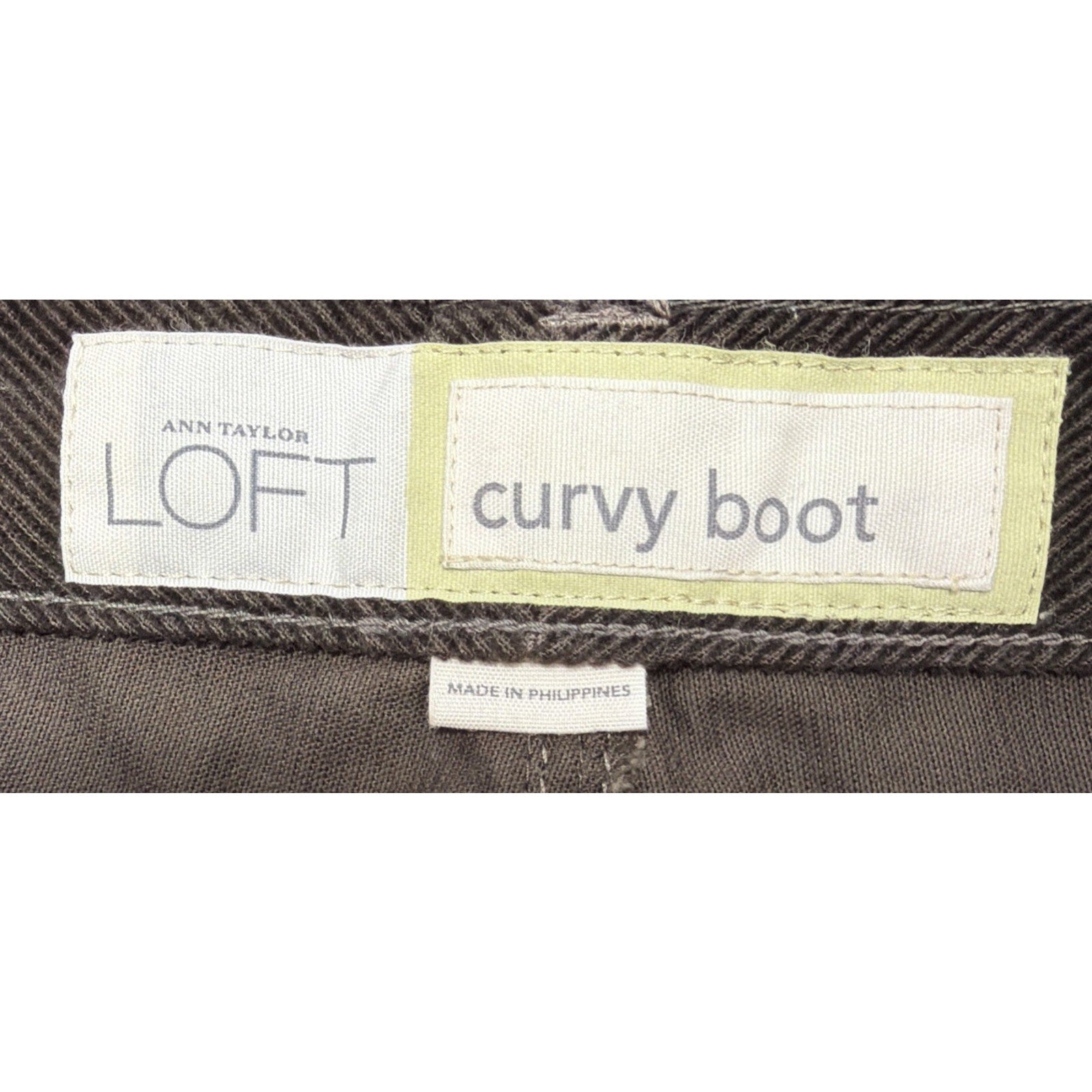 Ann Taylor Loft Brown Curvy Boot Corduroy pants Size 4P 29x29