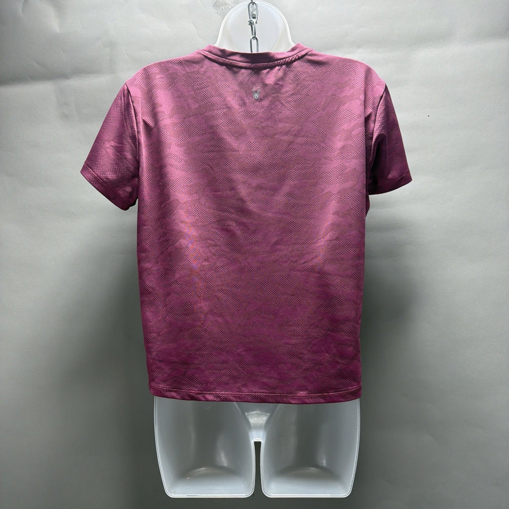 Spyder Active Wear Outdoor Athletic Women Purple Crop Shirt Size Medium￼