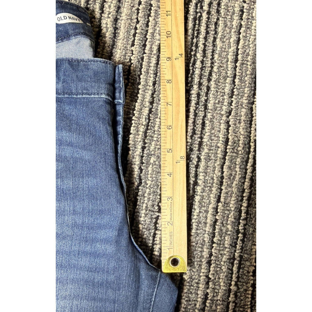 Old Navy Jeans Womens 4 BLue Super Skinny Leg Mid Rise Medium Wash Fade Denim