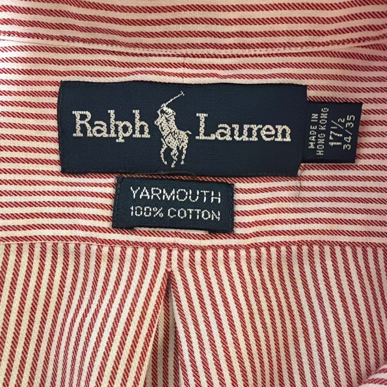 Vtg 90s Polo Ralph Lauren Yarmouth Mens Pink Button Down Long Sleeve Shirt XL