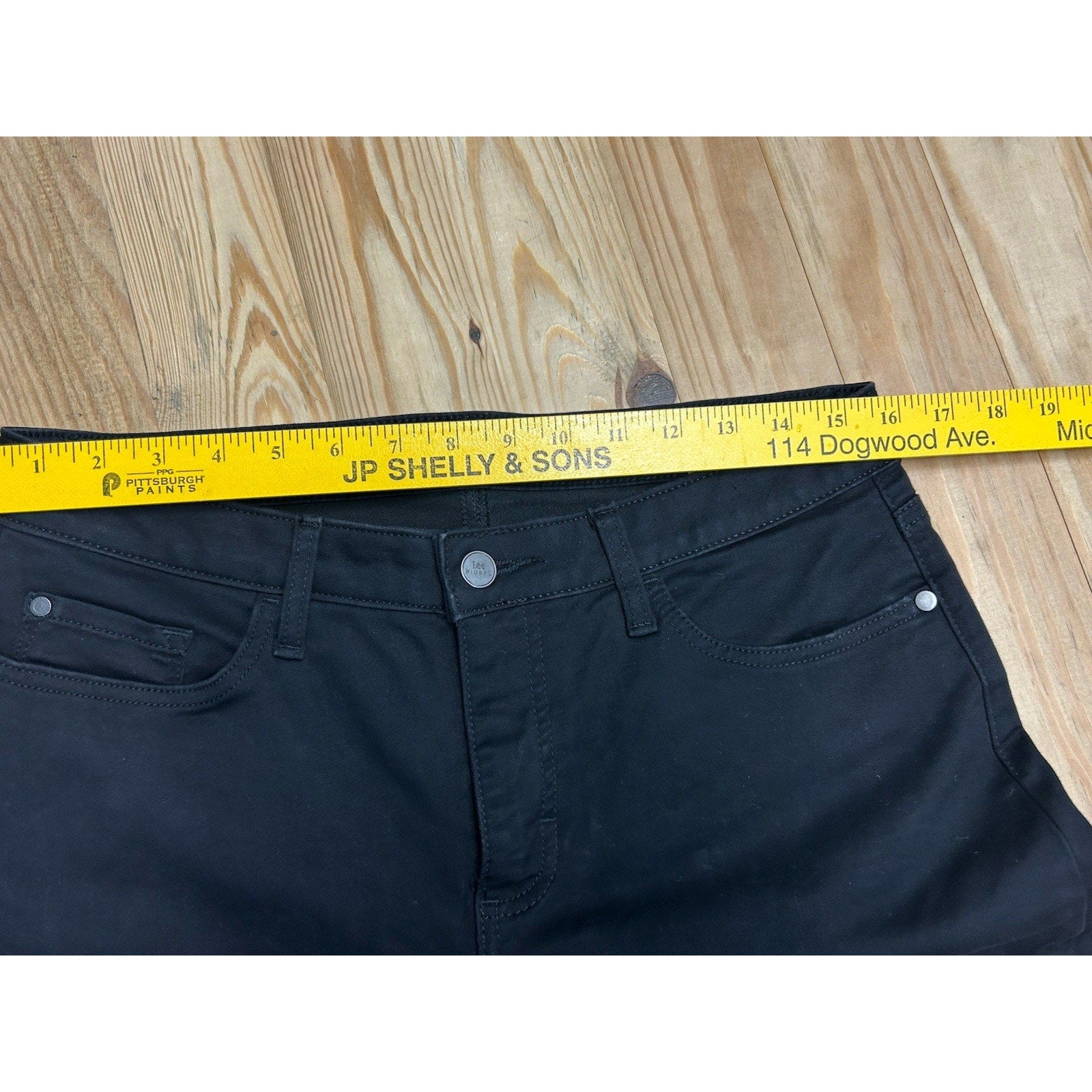 Lee Midrise Skinny Jeans Women's 12 M Black Cotton Blend Dark Wash Pants