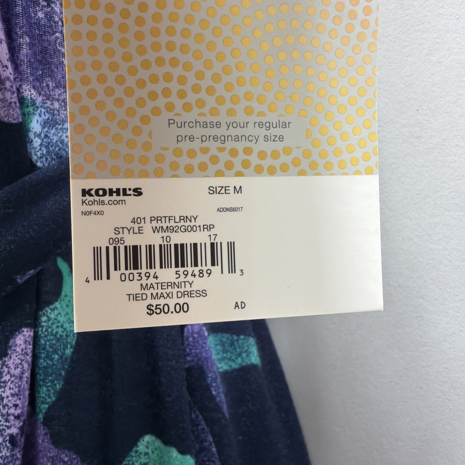 NWT Womens A Glow Maternity Tied Maxi Dress Size Medium Floral Long Stretch
