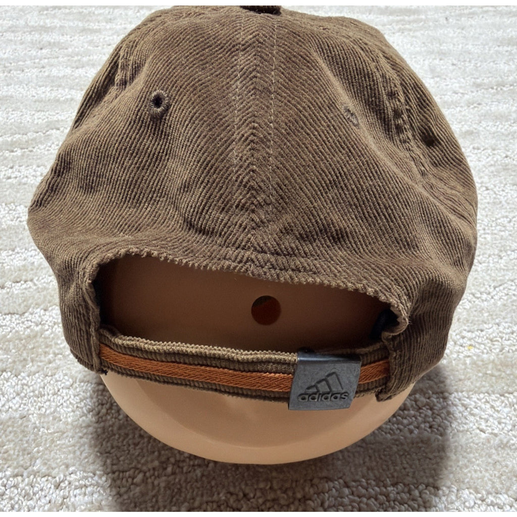 Adidas Hat Cap Strap Back Adult One Size Brown Corduroy Climalite 2015