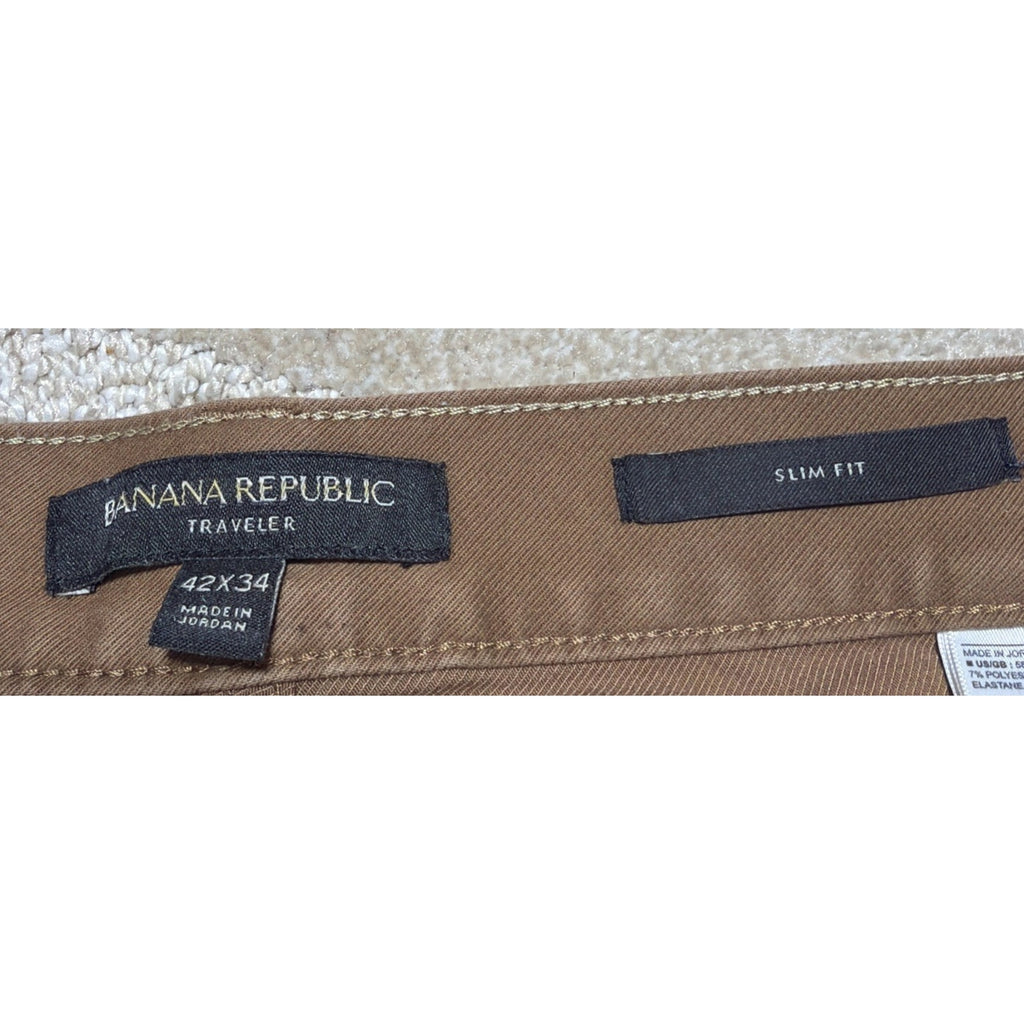 Banana Republic Slim Fit Traveler Jeans Mens 5 Pocket Pants Stretch Size 42x34