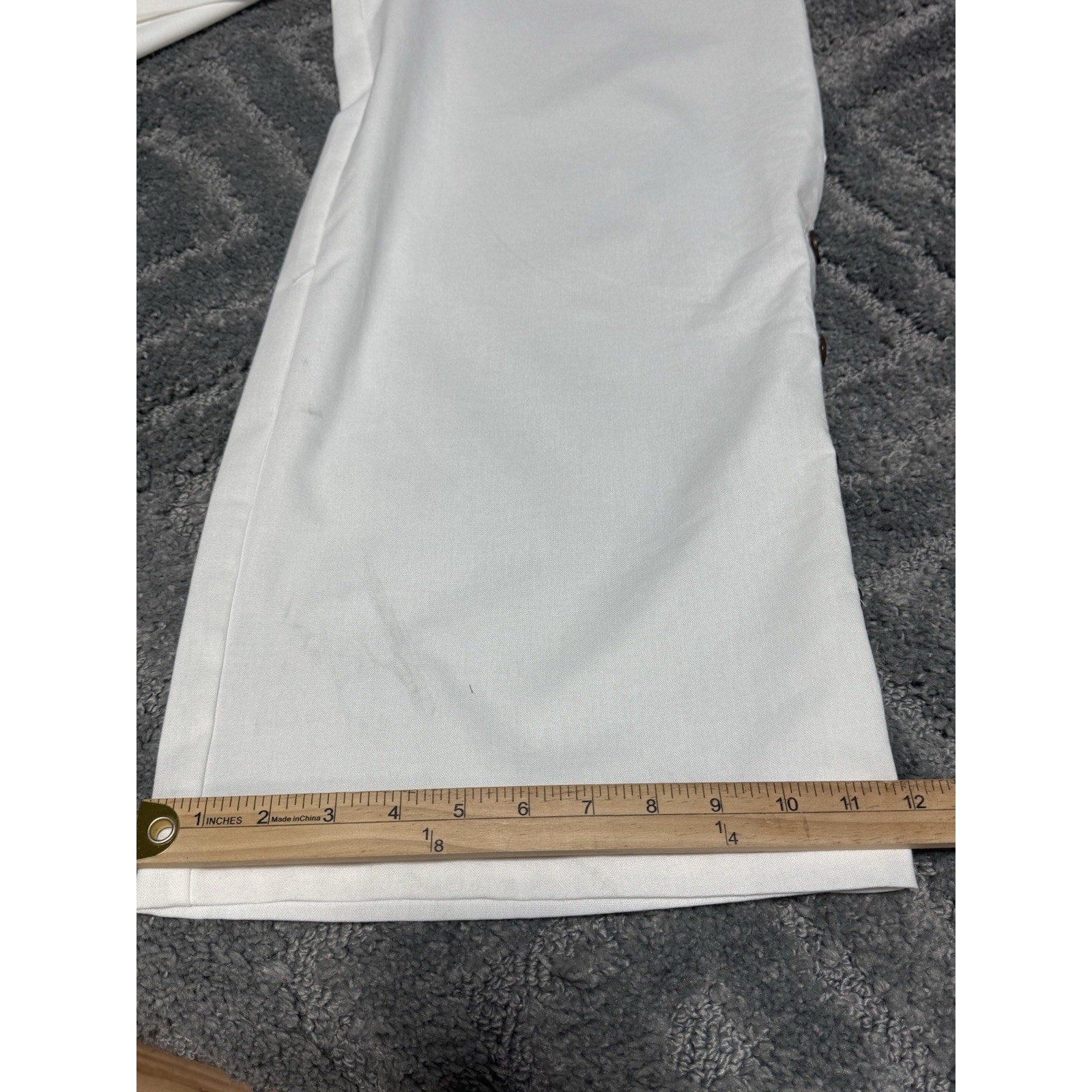 Floreya Women’s White Square Neck Sleeveless Back Zip Front Button Jumpsuit XL