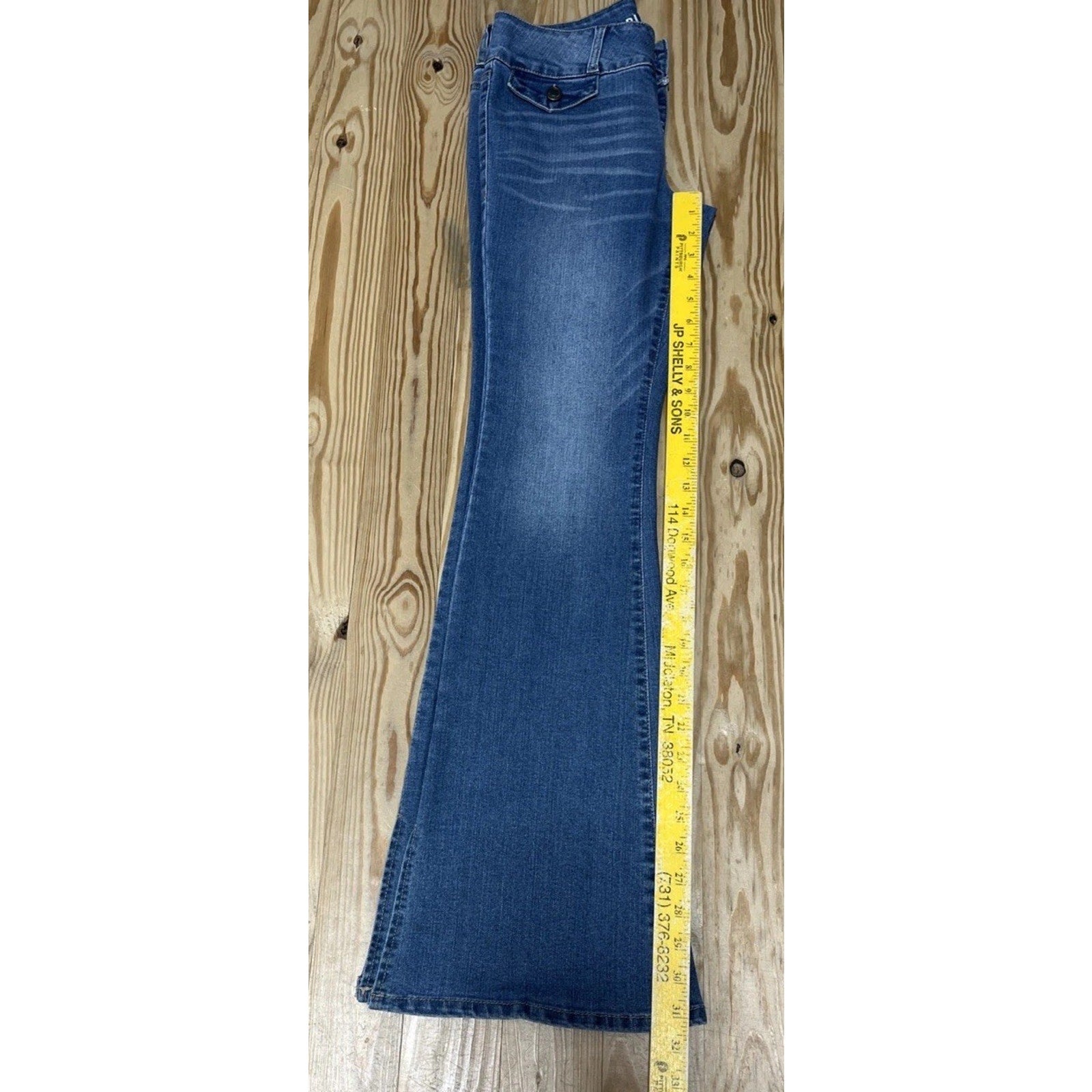 Blue Spice Jeans Womens 3 Blue Mid Rise Flare 70s 90s Cowgirl Boho 27x31
