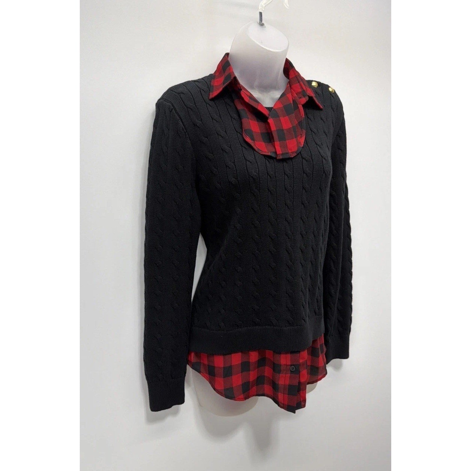 Lauren Ralph Lauren Women's Shirt Sweater Small BLACK