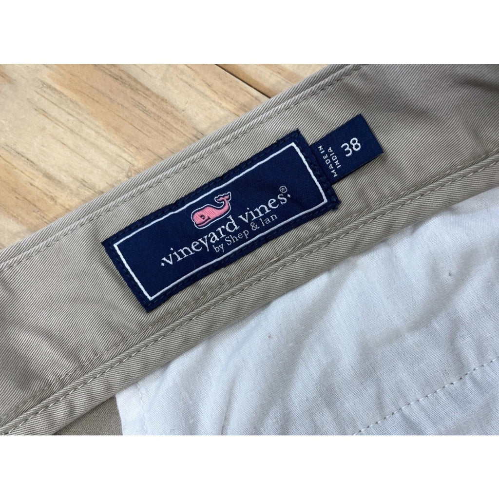 Vineyard Vines Shorts Mens Size 38 Khaki Beige Chino Club Short by Shep & Ian