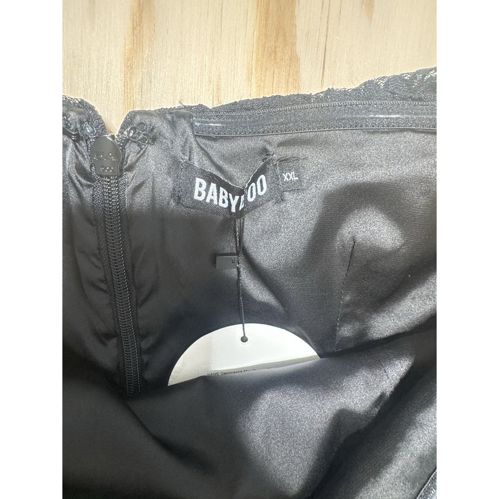 Babyboo Black Off Shoulder Lace Mini Dress Women’s Size XXL Georgianna NWT