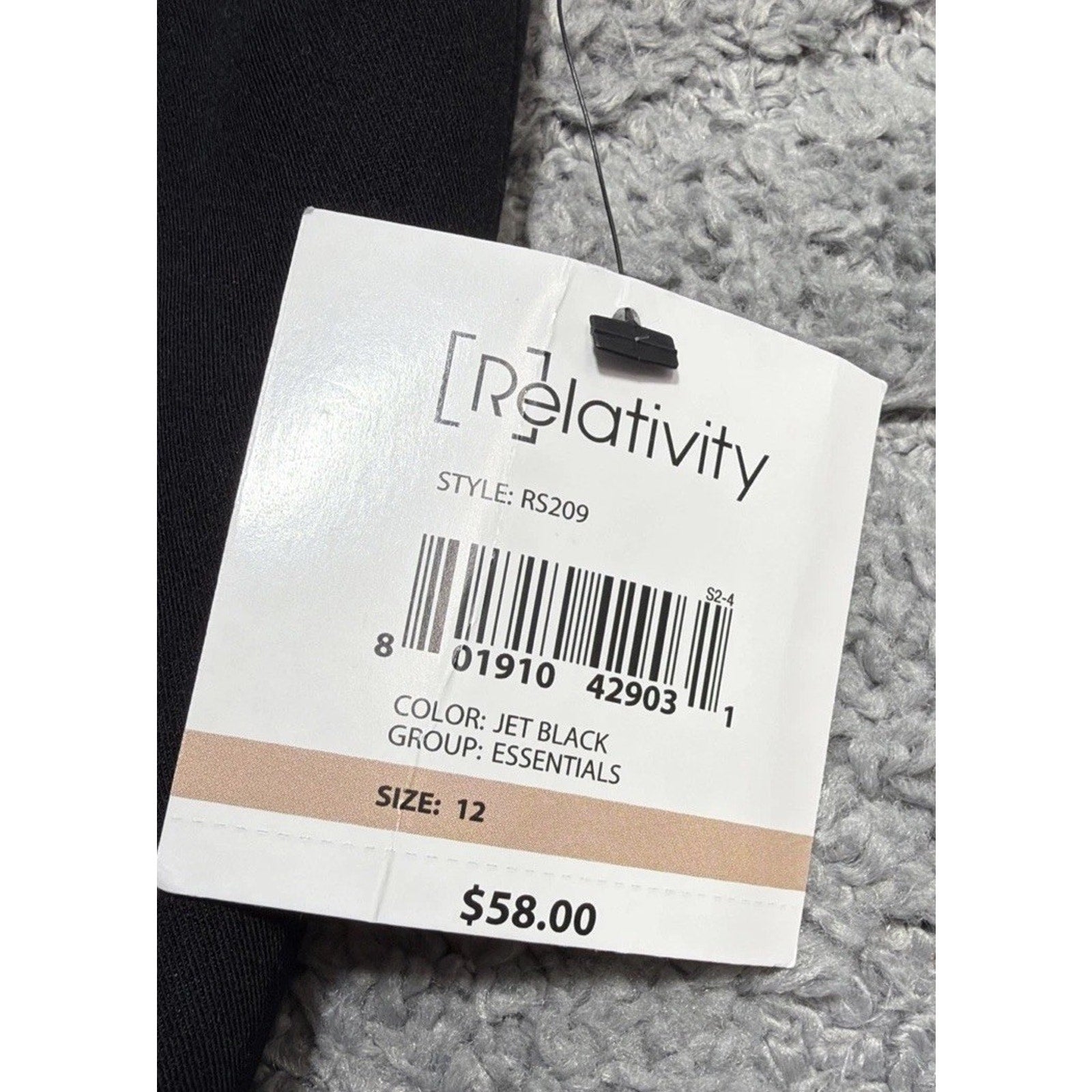 New Womens Black Relativity Flat Front Lined Skirt Size 12