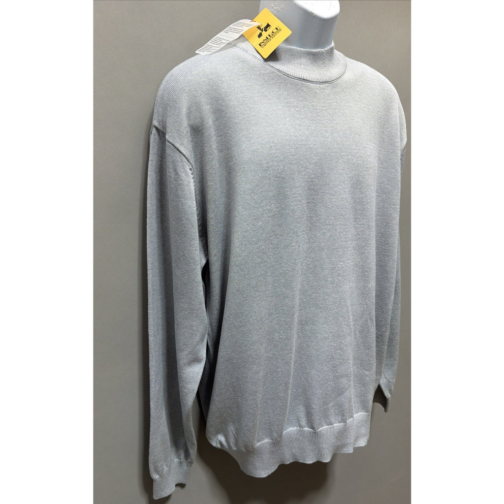 INSERCH ACRYLIC LIMITED EDITION MOCK NECK SWEATER MENS XL GREY NEW PREPPY CASUAL