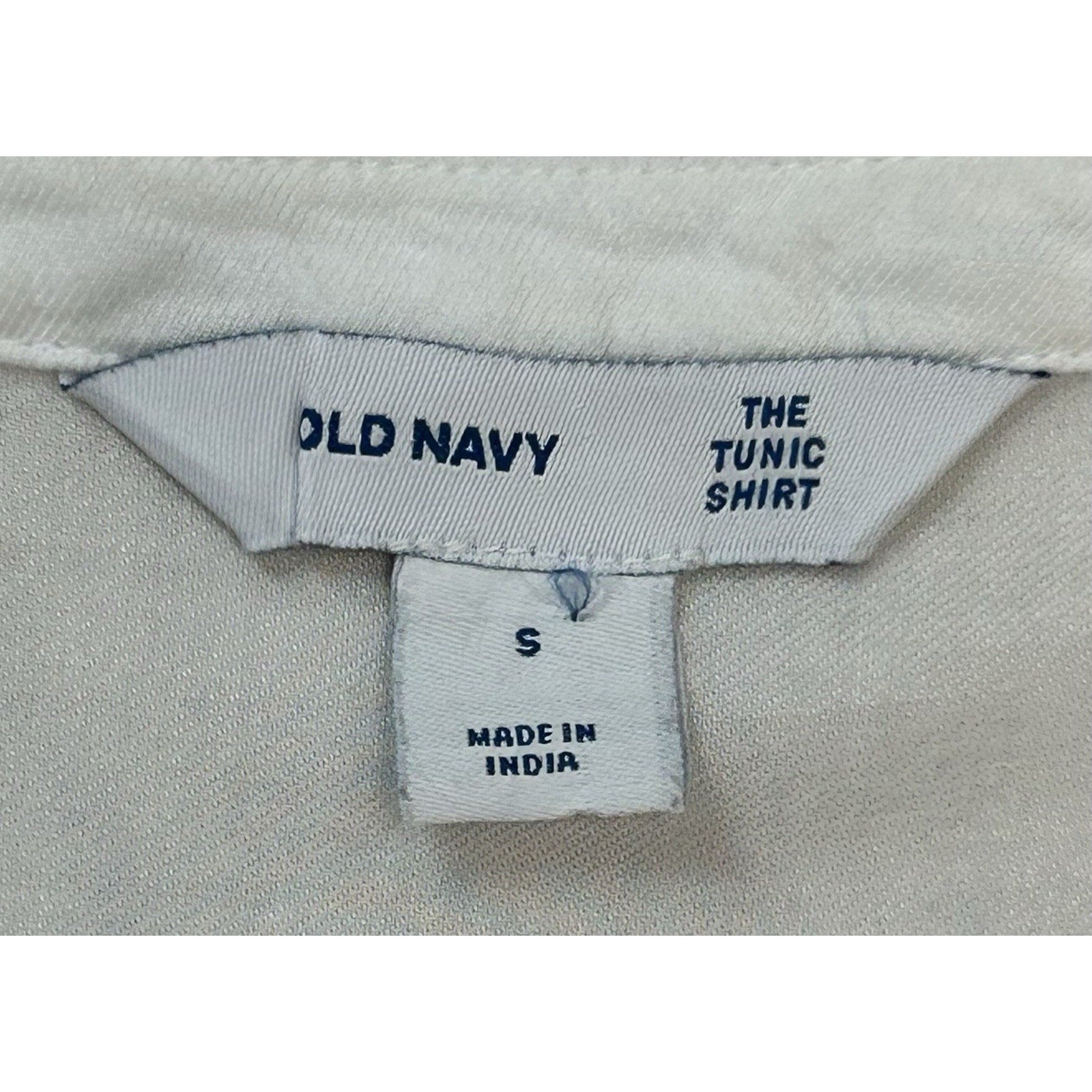 Old Navy Size Small Peasant Tunic Blouse White Boho Cottage core.