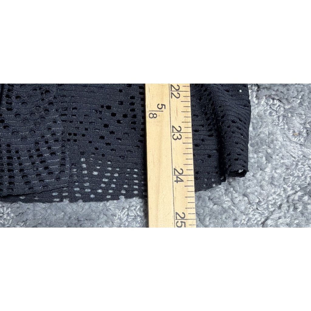 Croft And Barrow Womens Black Eyelet Lace Tankini Top Crochet beach Resort S New