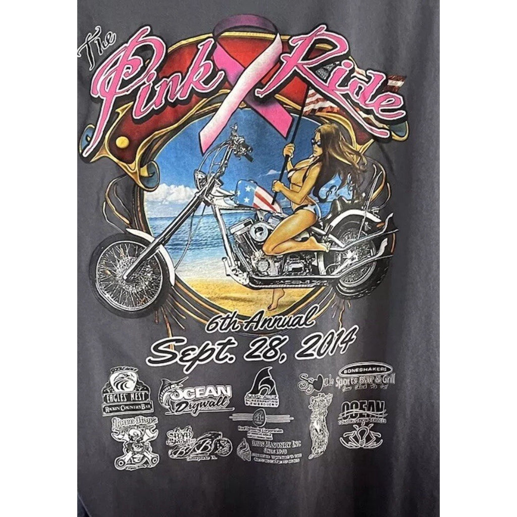 The Pink Ride District Made Committee T-Shirt Sept 28, 2014 Size Xl Gray