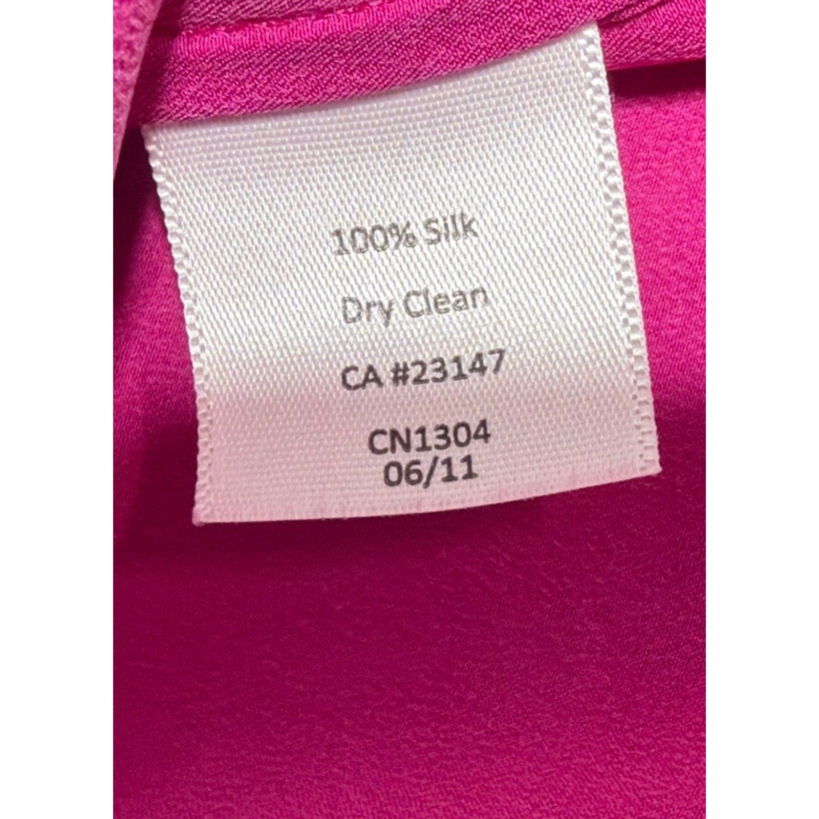 Talbots Silk Dress Kimono Sheath Deep Pink With Pockets Size 8 Petite