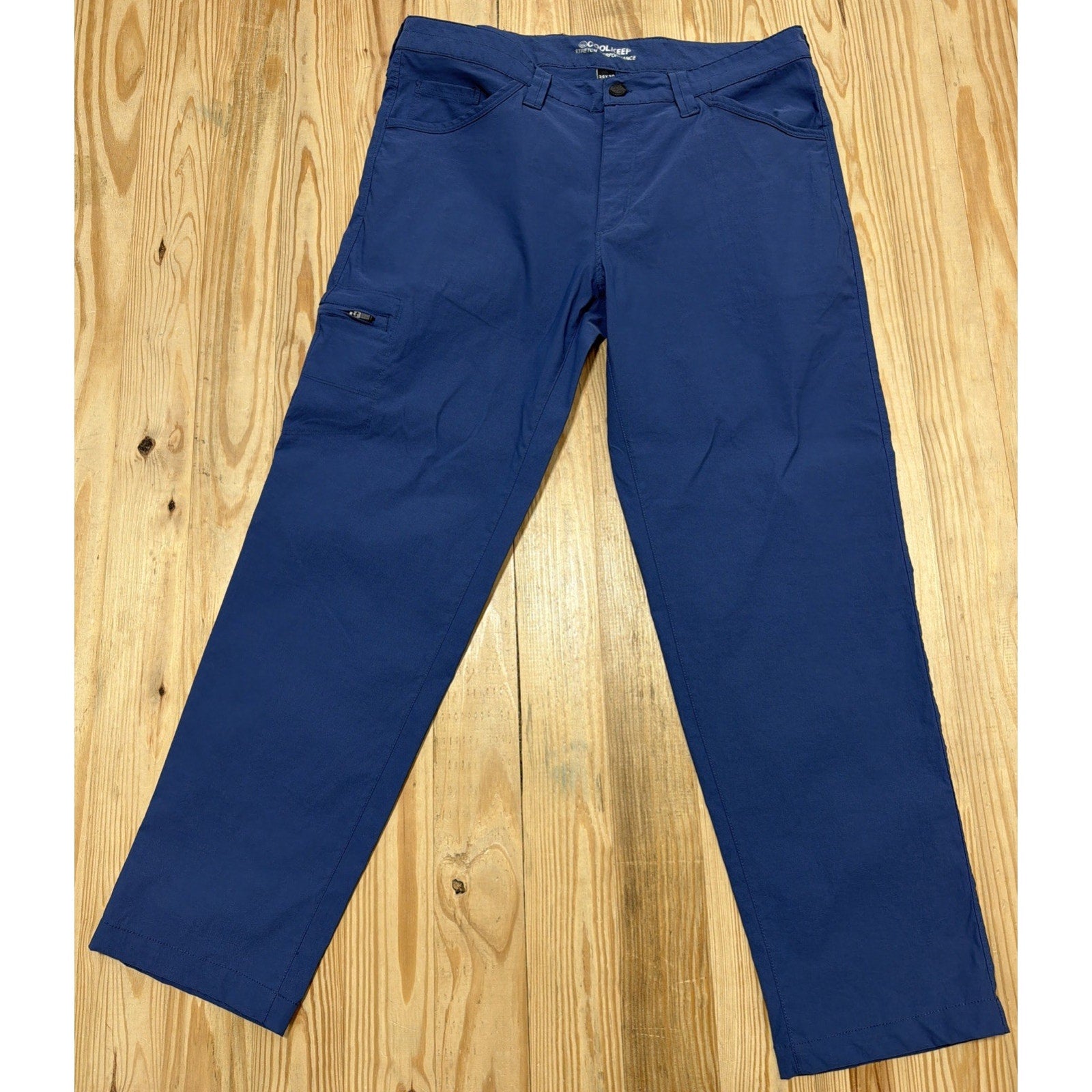 Men's Coolkeeper Stretch Performance Pants Blue Size 36X30