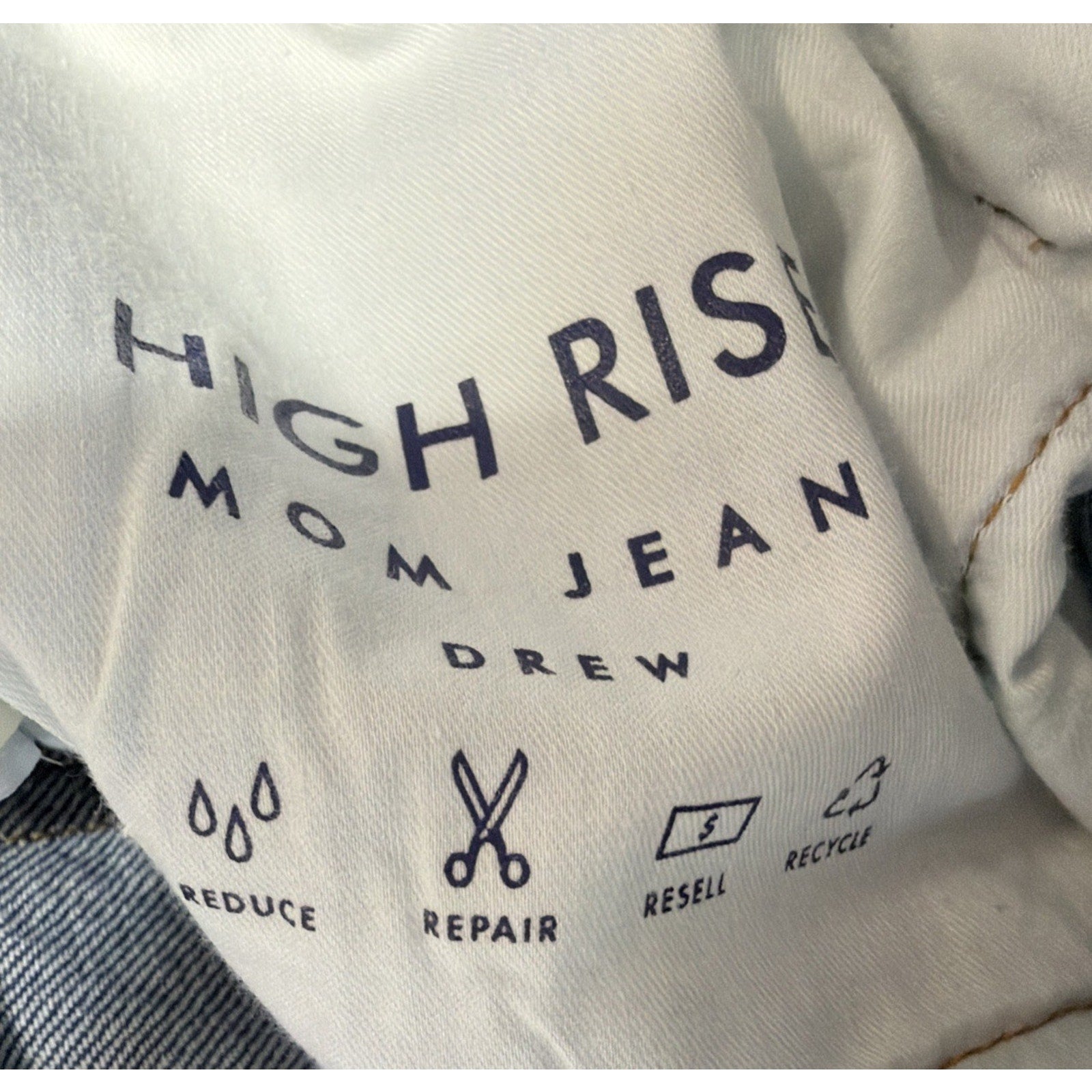Lucky Brand High Rise Mom Drew Denim Distressed Blue Jeans Womens 20/35R New