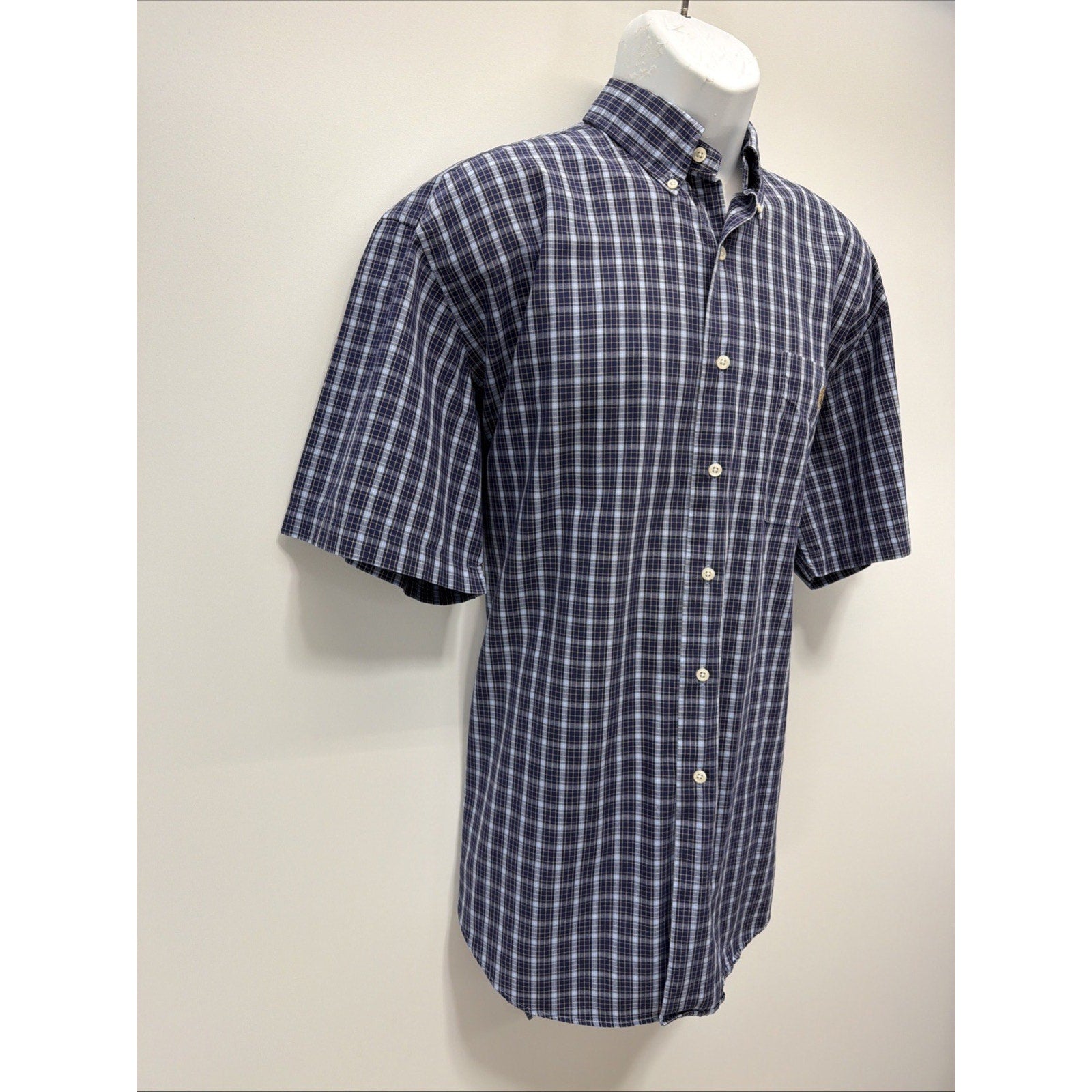 Lauren RALPH LAUREN Green Lable Men's Plaid Shirt Cotton L Blue Multicolor