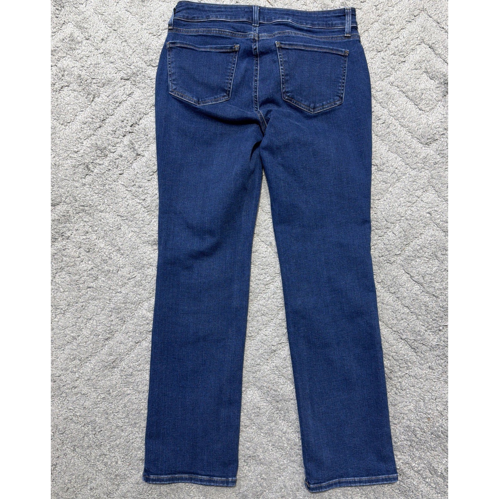 NYDJ Jeans Women's Marilyn Straight Tummy Control Pants Quinn Blue 8 Petite