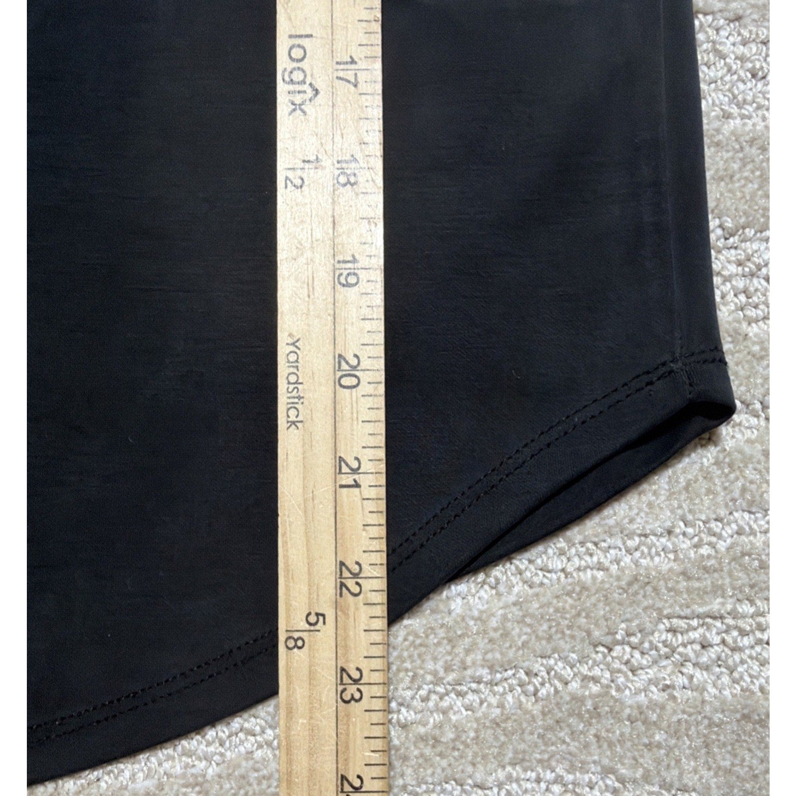 Cable & Gauge Studio Black Modal Blend Short Sleeve Button Size M Stretch