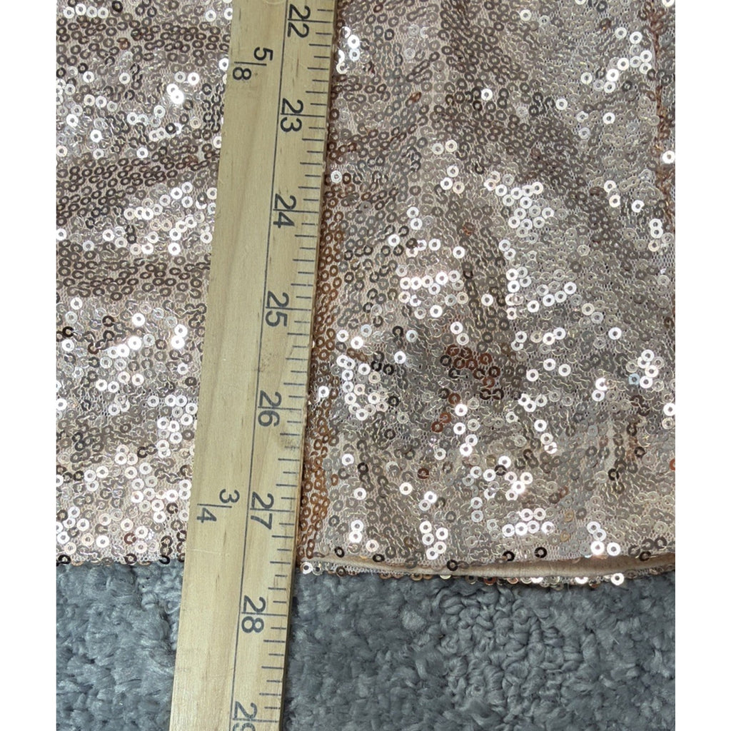 Vanilla Bay Gold Sequin Top Small Short Sleeve Tunic Style Lined NWT Festive