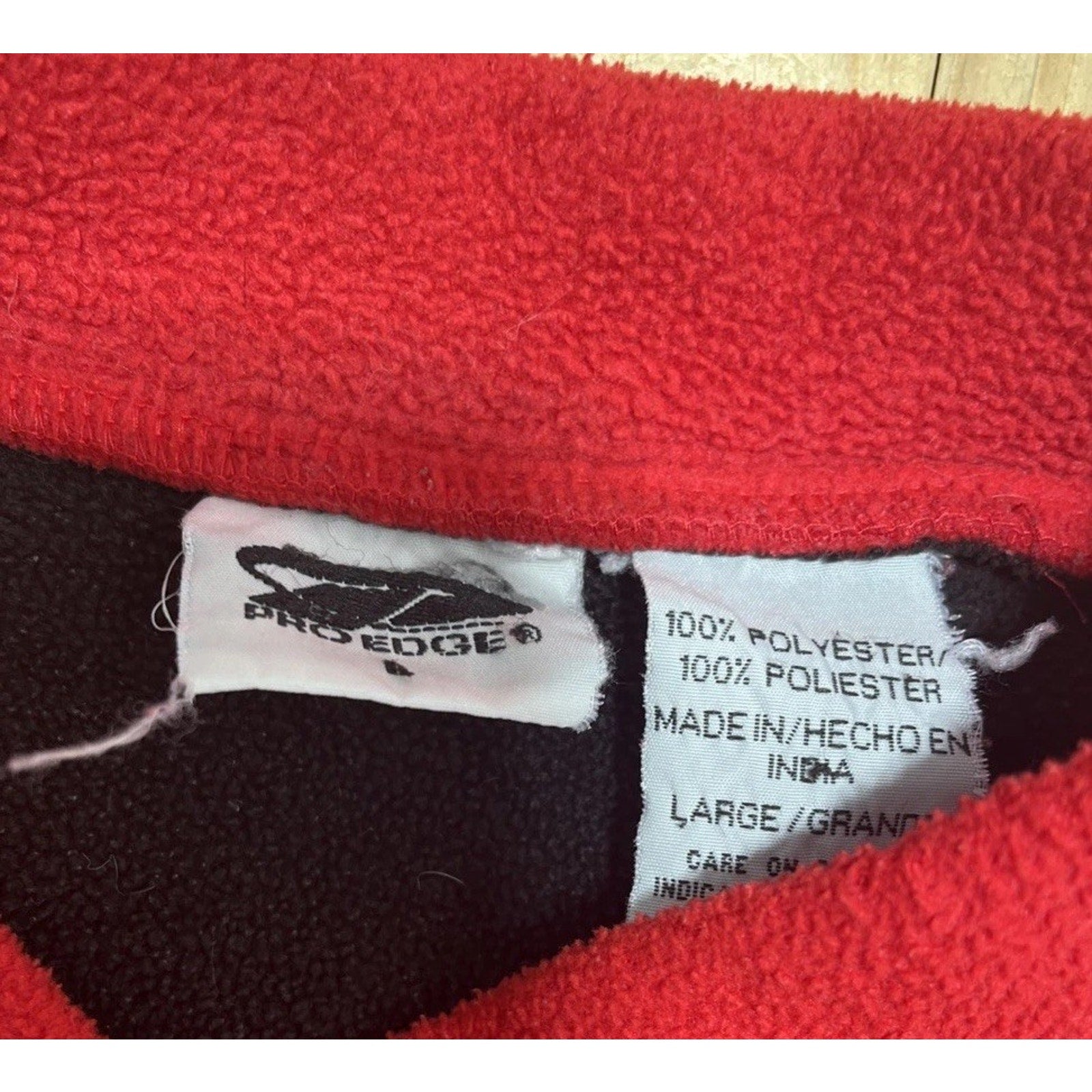 Vintage Indiana Hoosiers Pro Edge 1/4 Zip Fleece Men's L Pullover Red