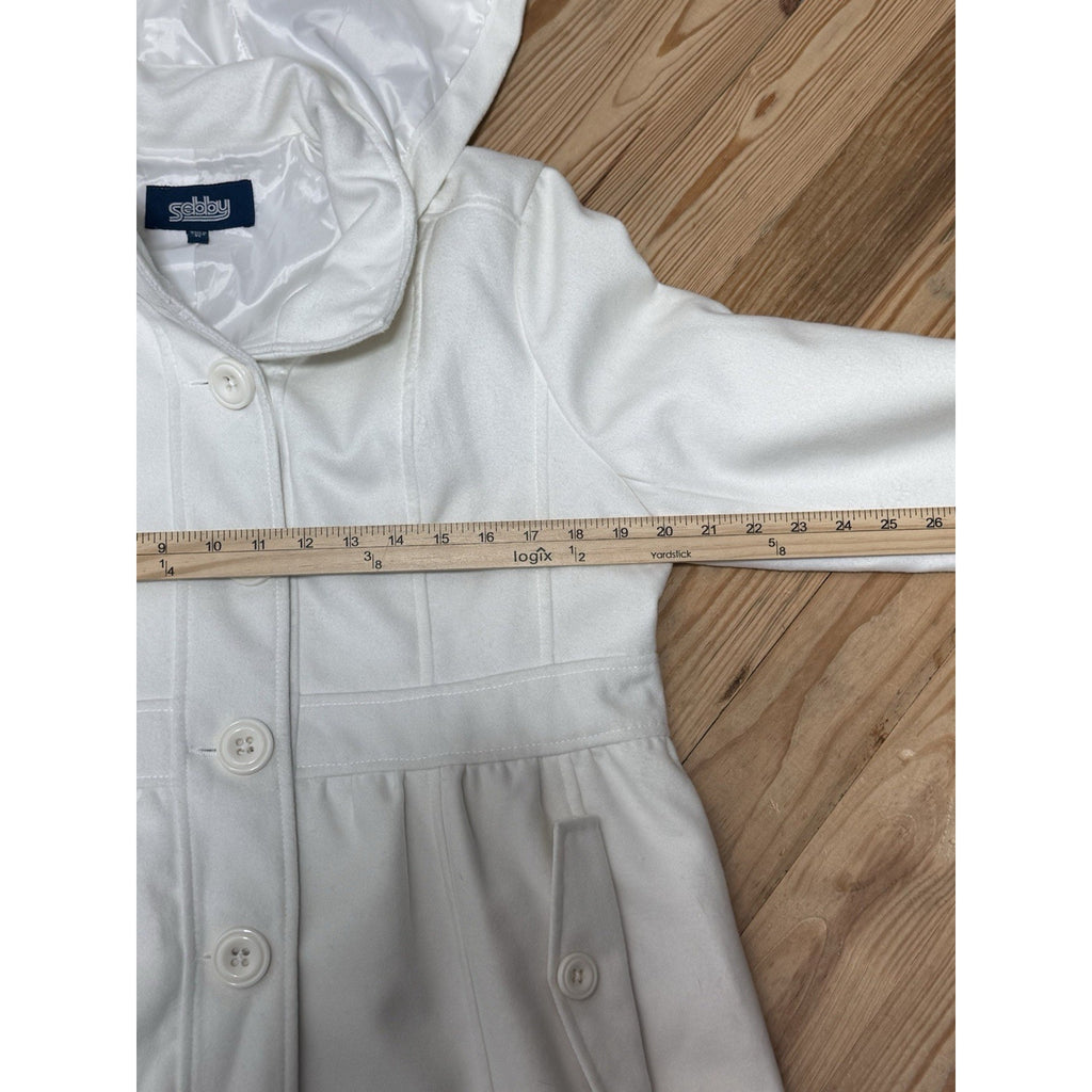 Sebby Collection White Double Breasted Button Up Coat Women’s Size XL NWT