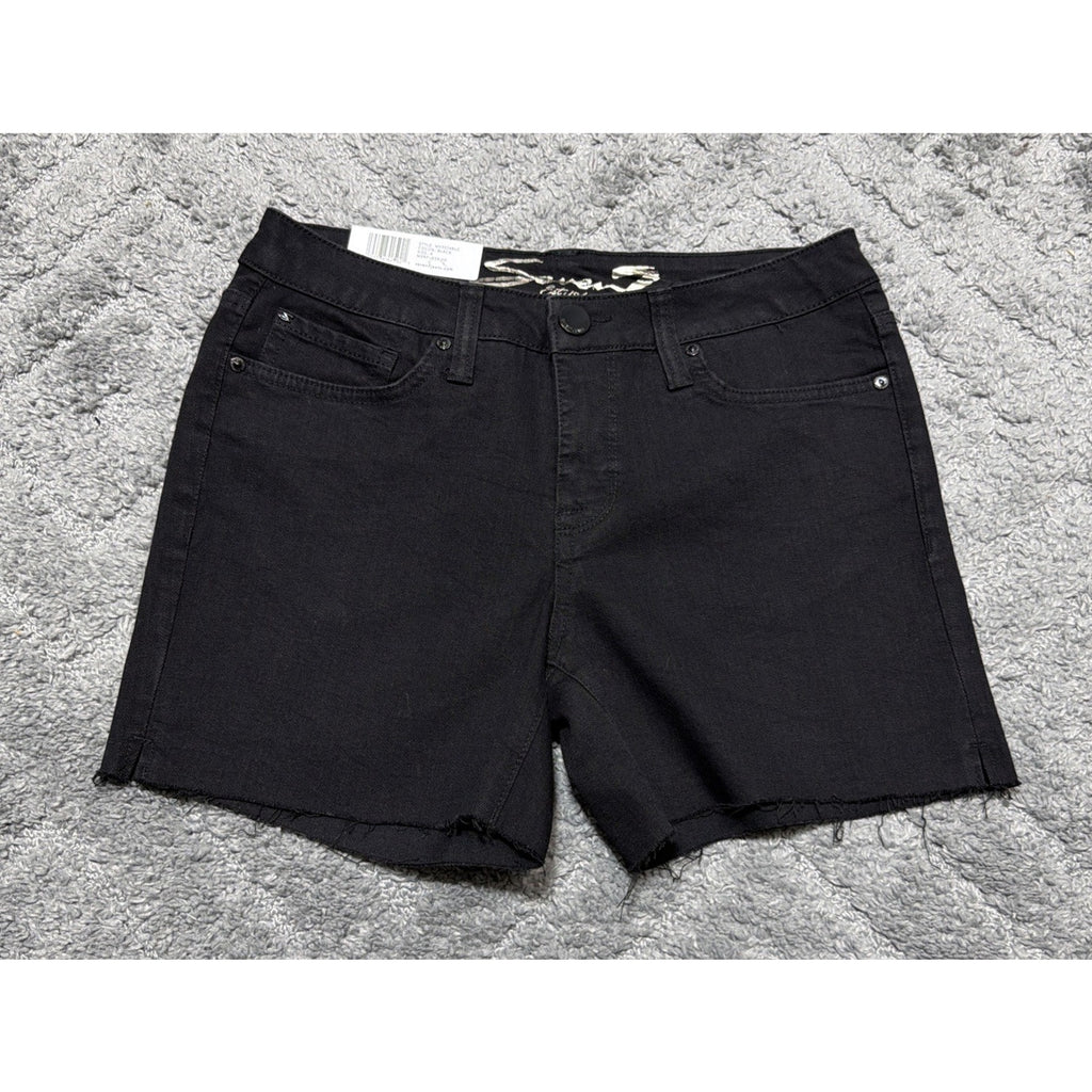 Seven Weekend Shorts Womens Size 4 29x8 Black Cutoff RN109890