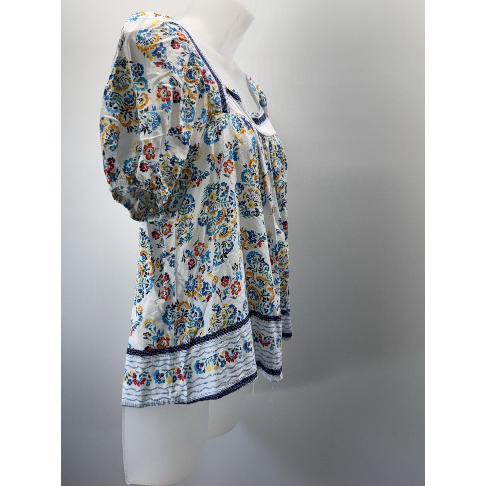 Ces Femme Oversized Fit Square Neck Short Puff Sleeve Women’s Size Small