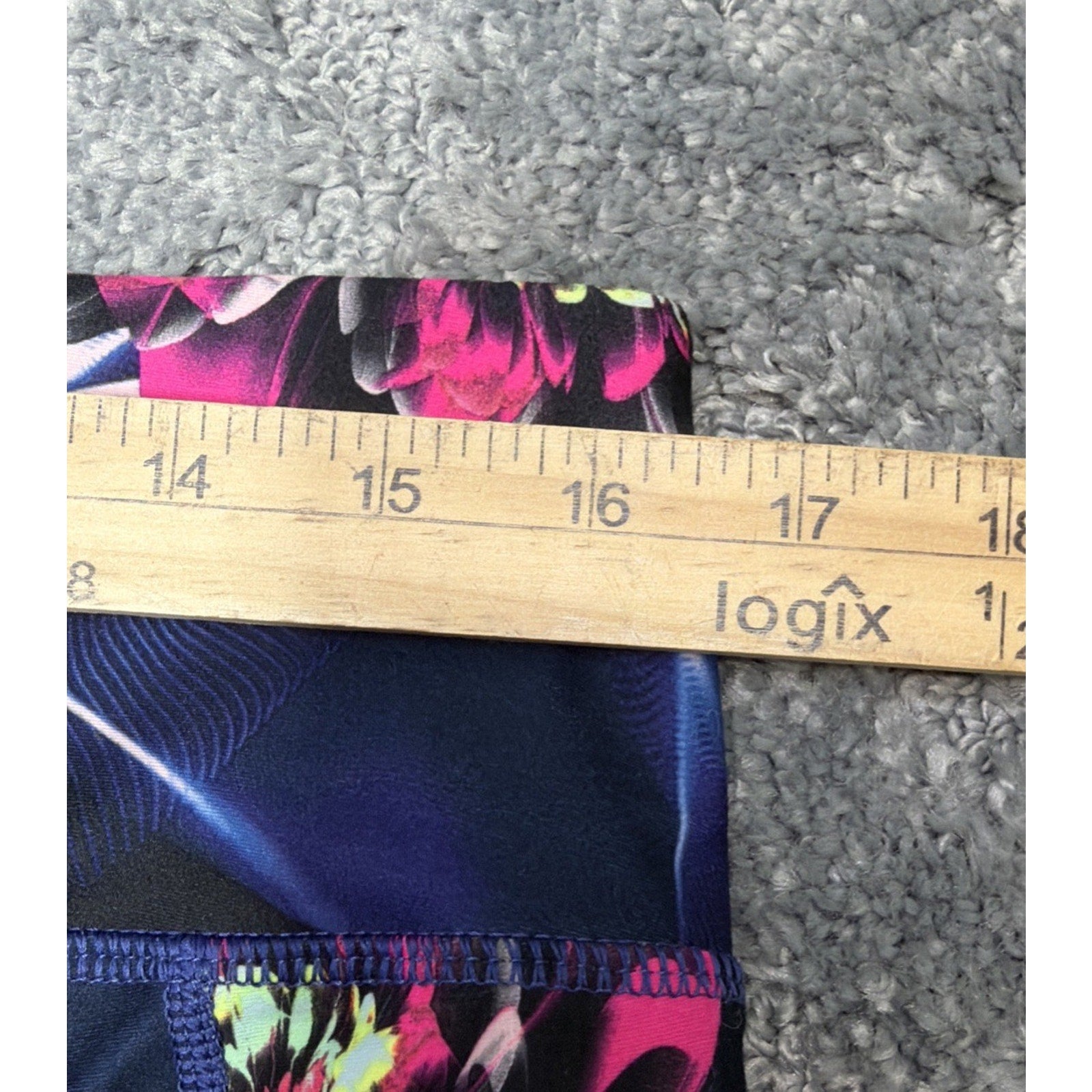 Womens Athletic Works multicolor Floral yoga pants, Size XL, New , AQ0393