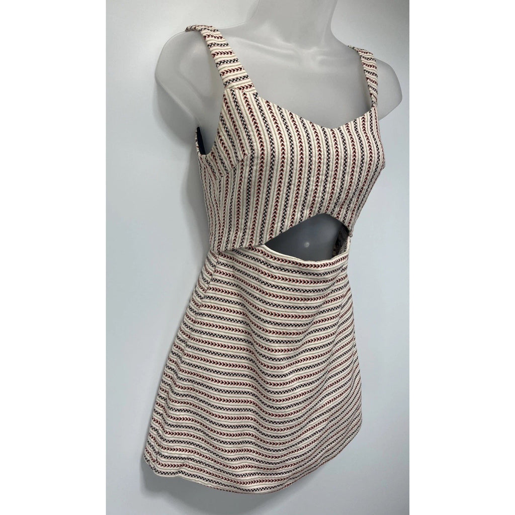 Zara Trafaluc Collection Romper Women Small Striped Cutout Mini