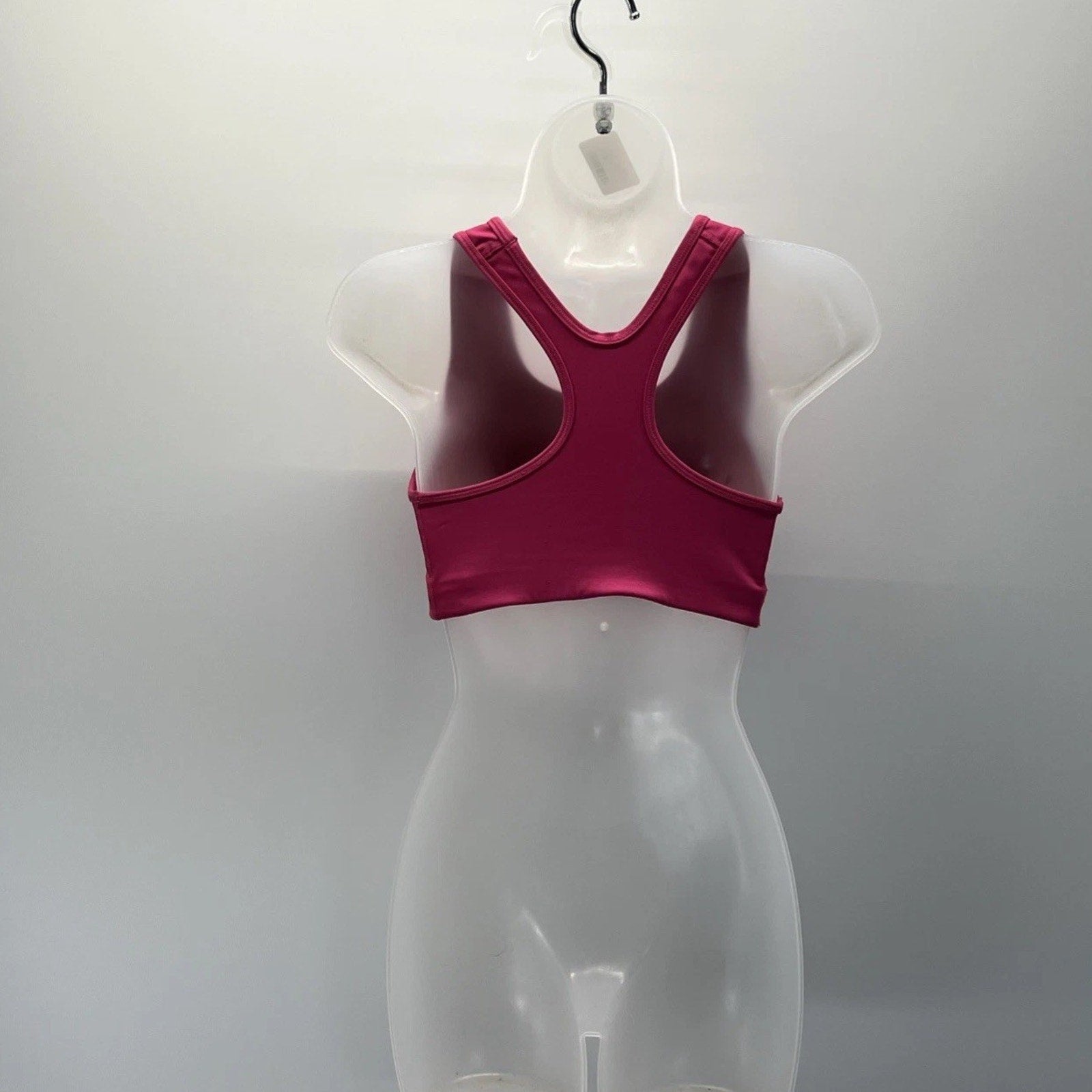 Nike Women’s Size M Dry-Fit Sports Bra pink Racerback Logo Swoosh EUC