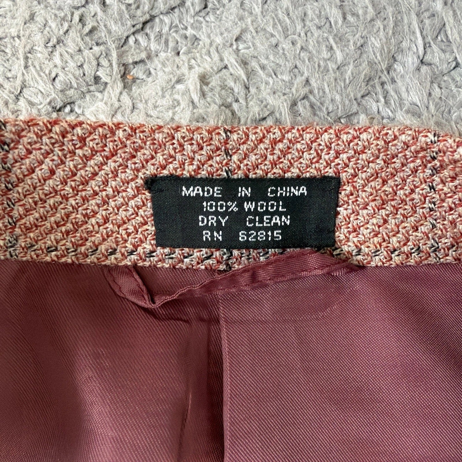 NWT Raspinni Uomo 100% Merino Wool Sport Coat Blazer Mens 44L Pink Windowpane