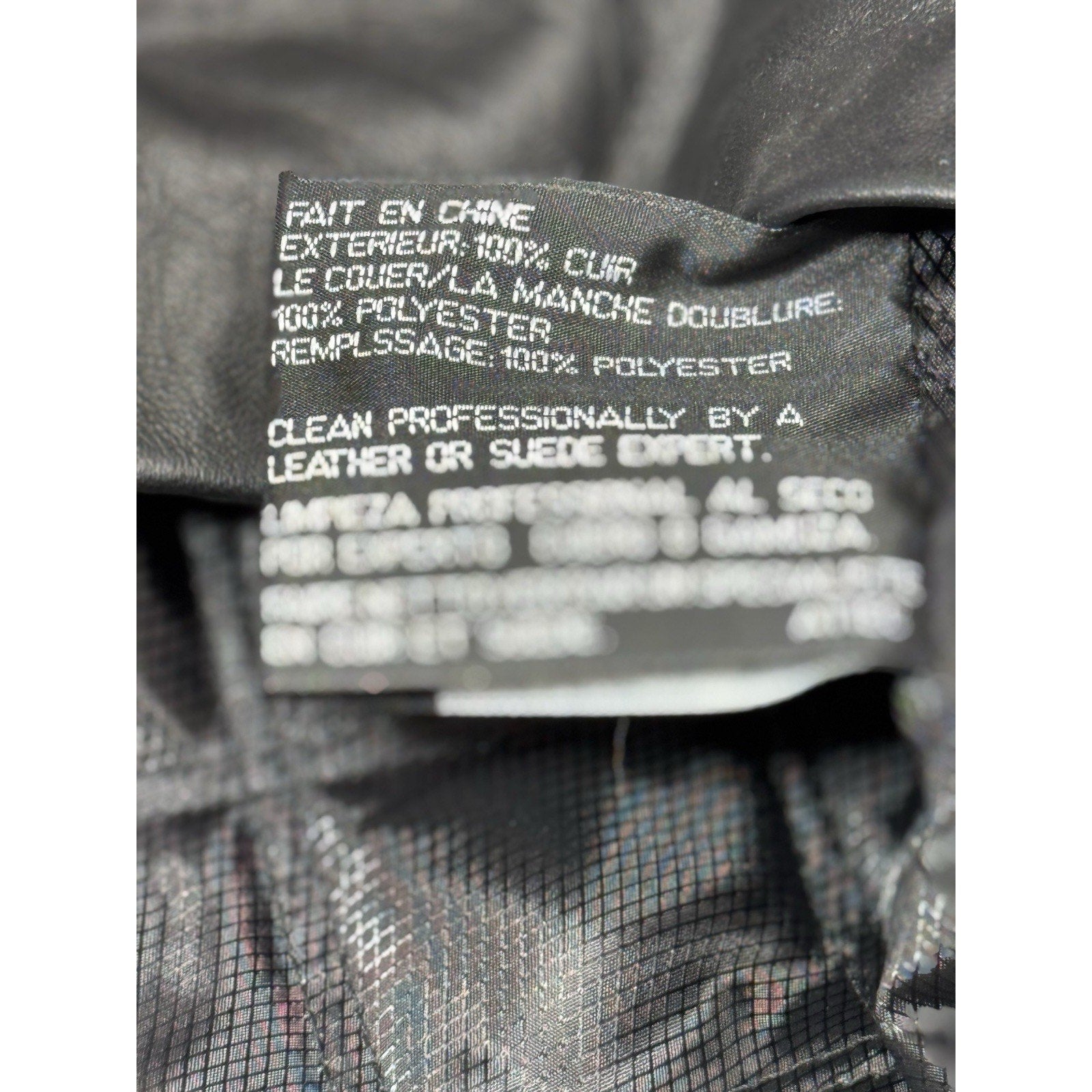 Excelled Black Leather Bomber Jacket Lamb Men’s Size X-Large 0287RM New