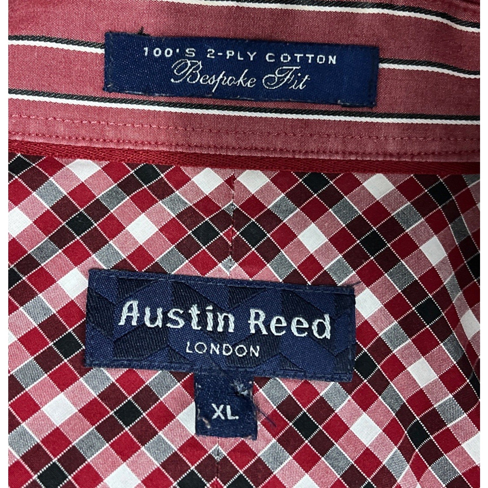 Austin Reed London Men's Bespoke Fit Striped Button Front Dress Shirt Size L