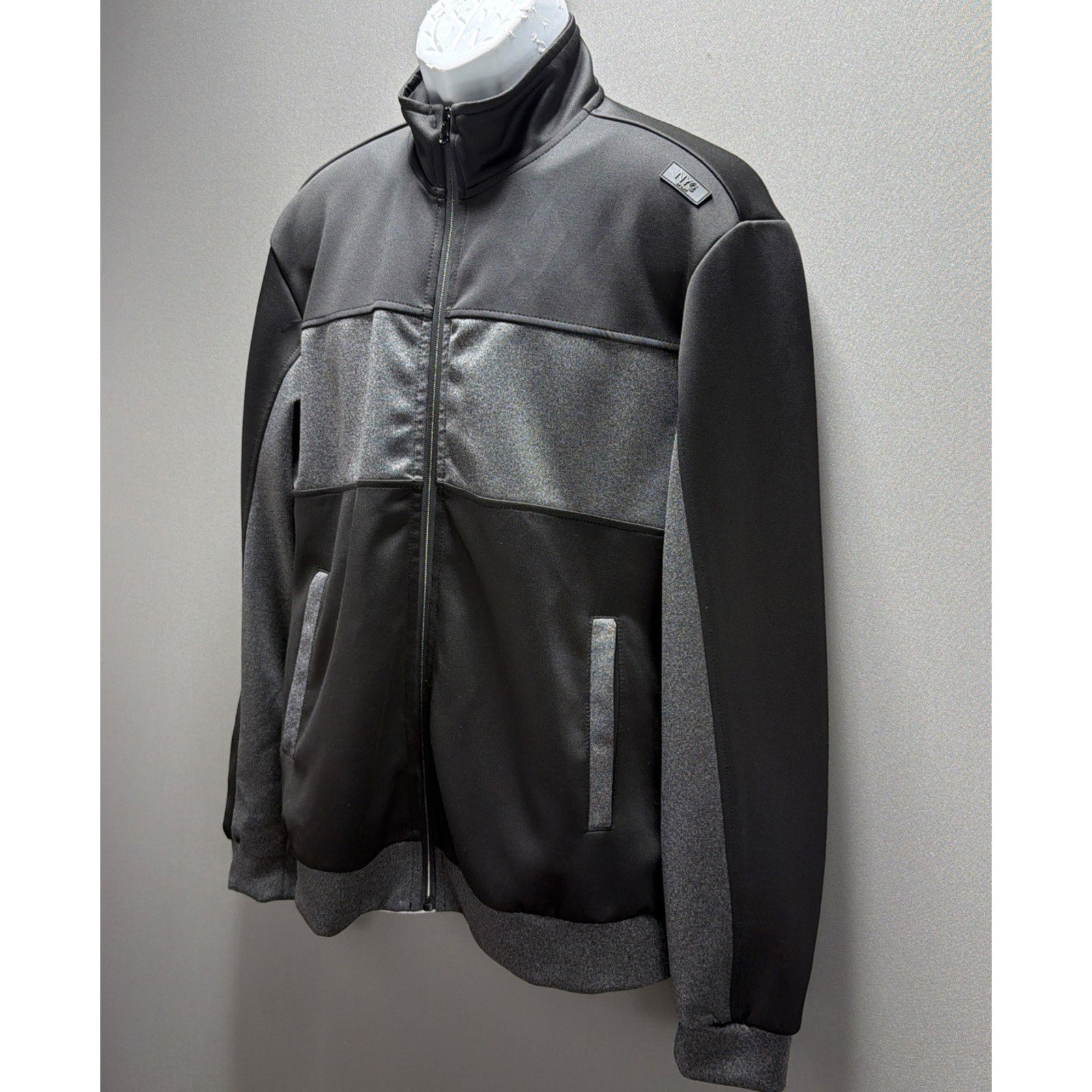 NYC Sport Track Bomber Running Jacket Men's Size L Stretch