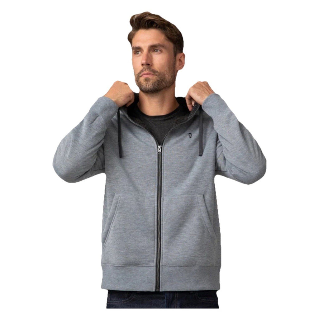 Free Country The Everybody Hoodie Size XXL Gray w/Black Faux Sherpa Lining