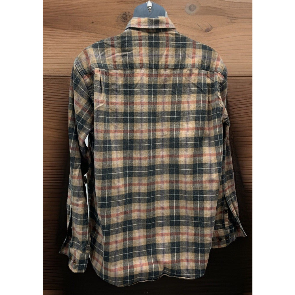 Orvis Lodge Plaid Luxury Flannel Cotton Trail Button Shirt Mens Large
