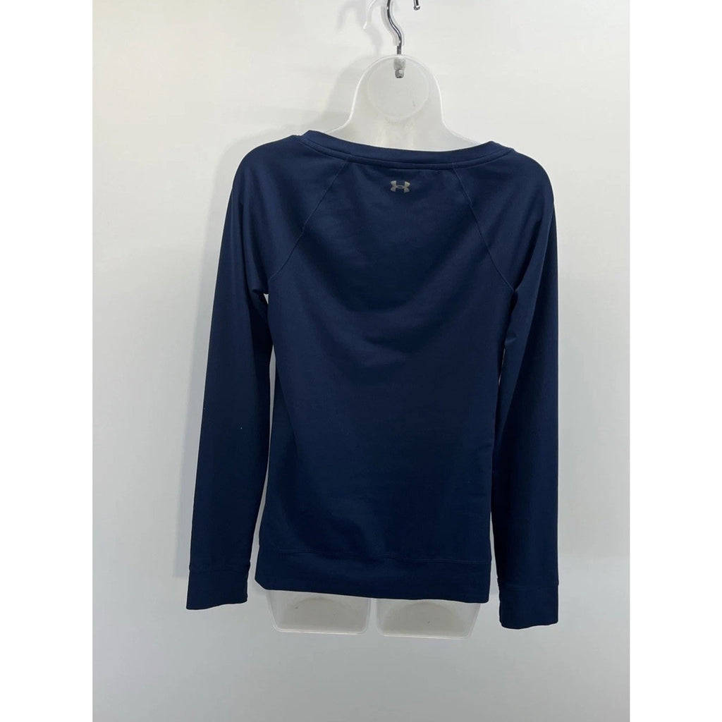 Under Armour UA StudioLux Take-A-Chance Crew Blue Long Sleeve Top Women's S