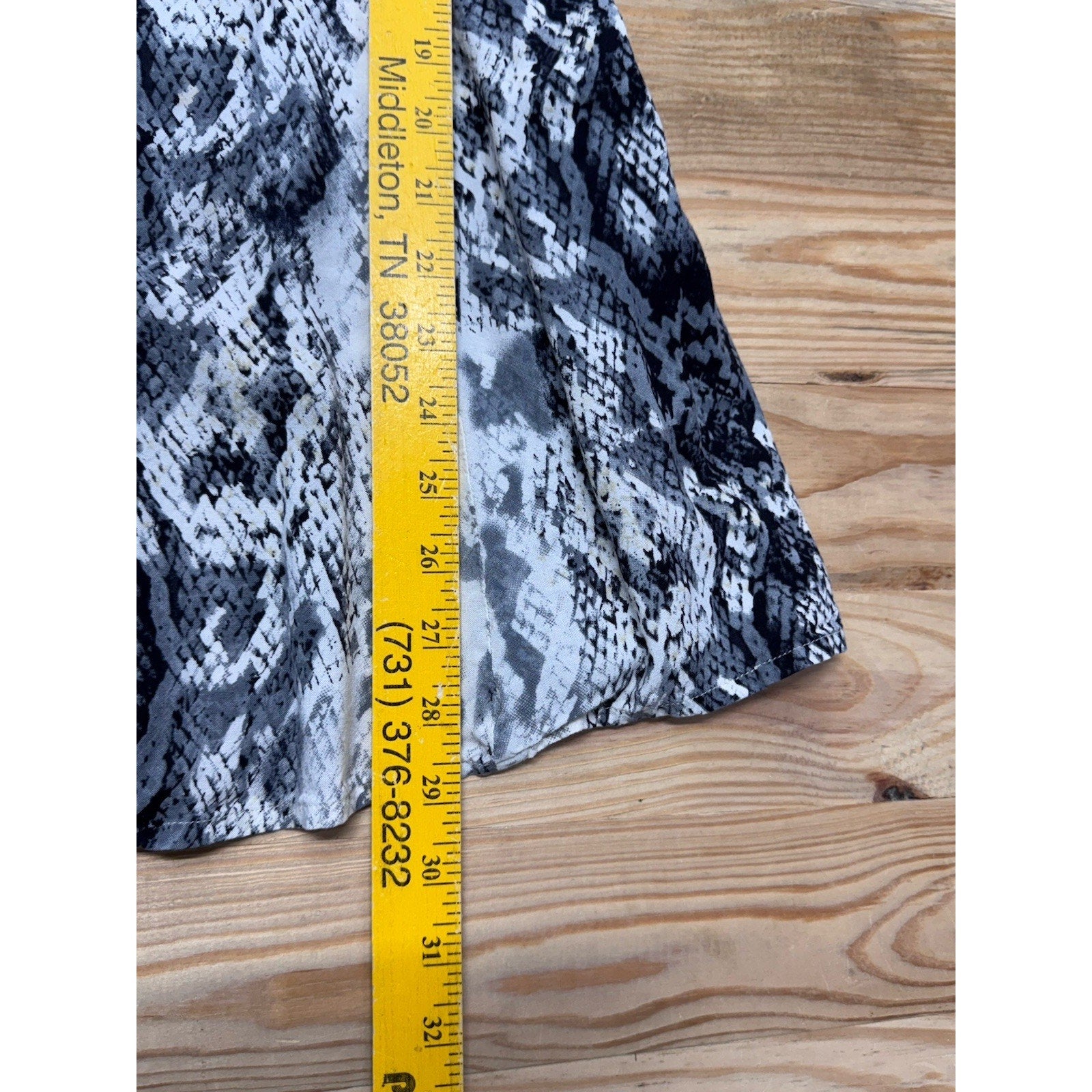 Rebellion Snake Python Animal Print Pattern No Collar Button Front Dress S