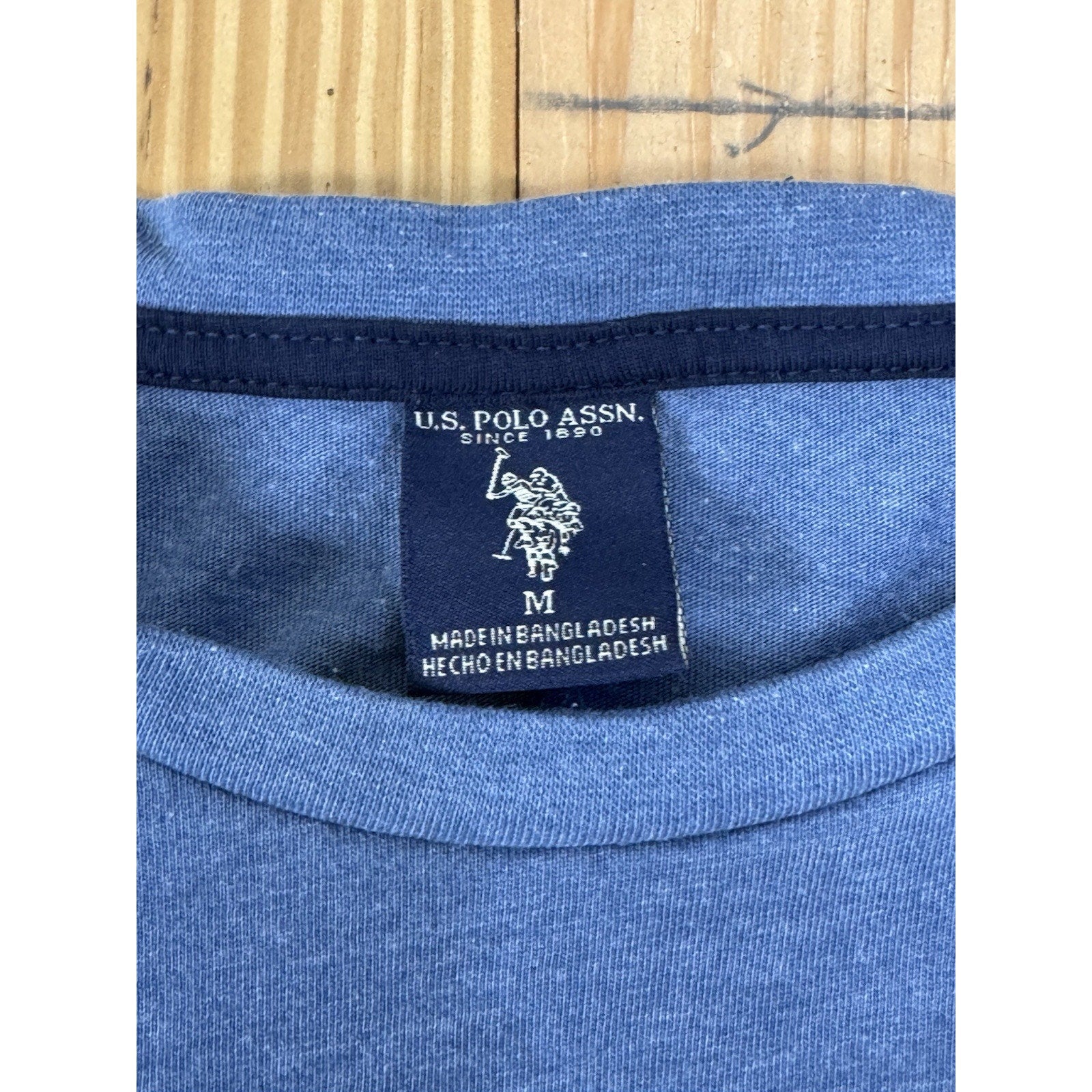 U.S. Polo Assn. Long Sleeve Shirt Henley Men’s Blue Size Medium