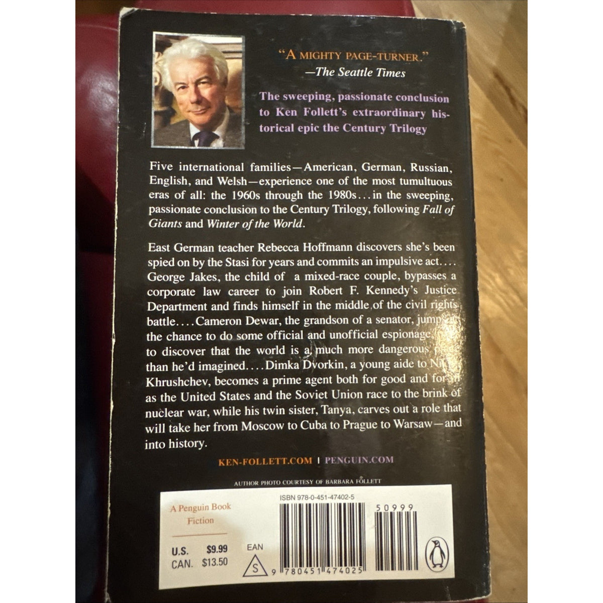 Edge of Eternity: Book Three of Century Trilogy by Ken Follett (2015 Paperback)