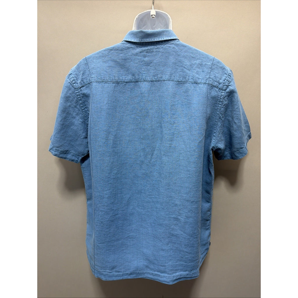 Inc International Concepts Men's Short Sleeve 100% Linen Button Down Shirt XL