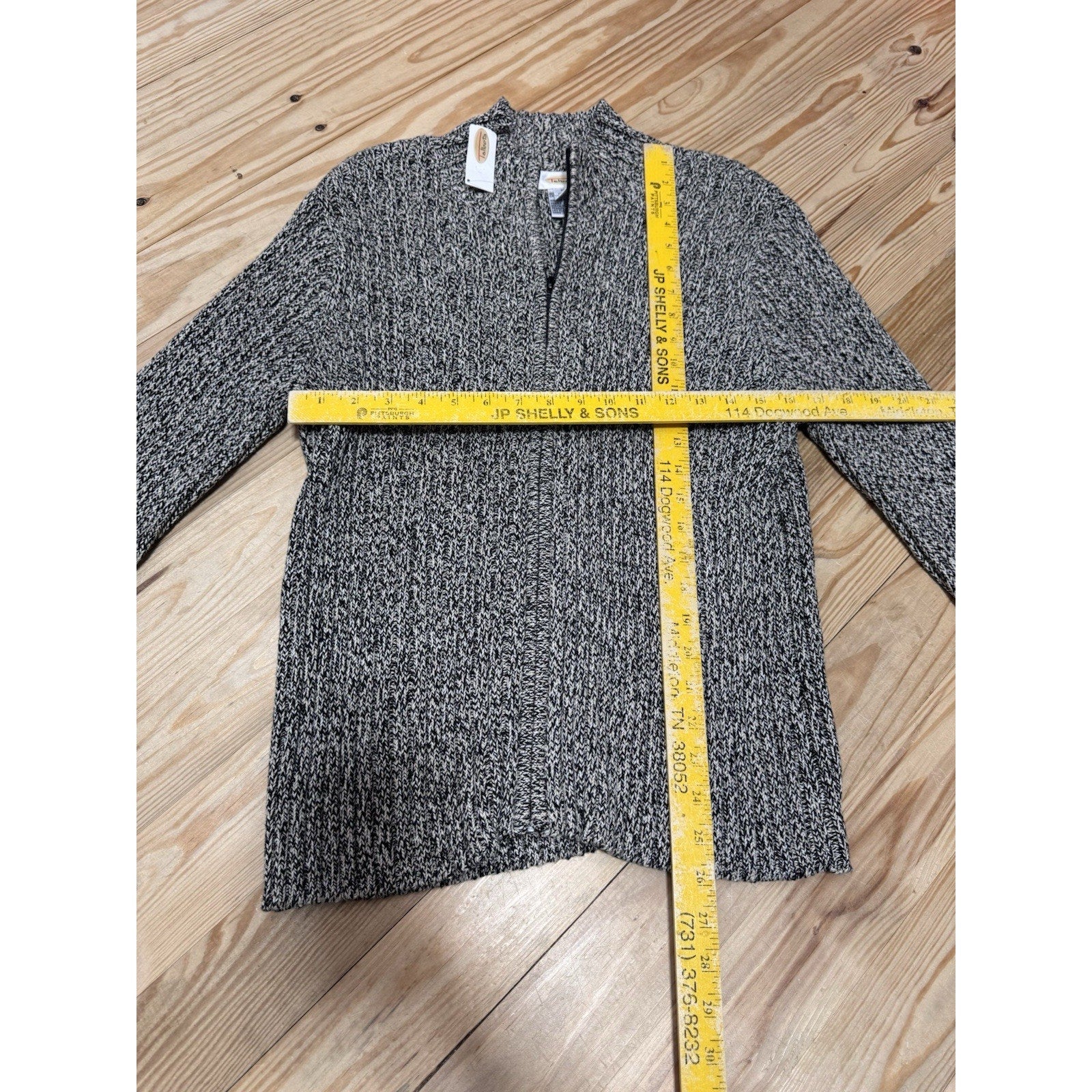 Talbots Brown Sweater Full Zip Mock Neck Cotton Women’s Size XL NWT