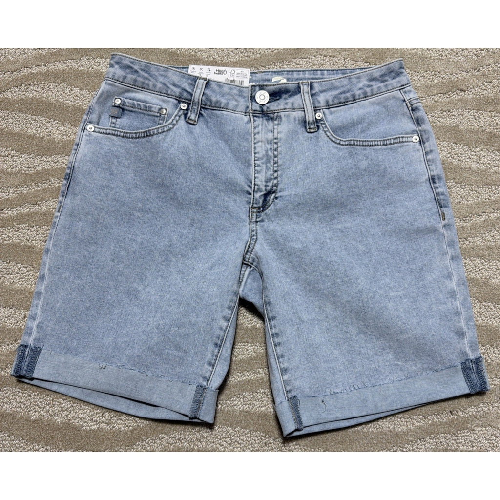 NWT Seven7 Jeans Relaxed Bermuda Shorts Mid Rise Cuffed Hem Size 6