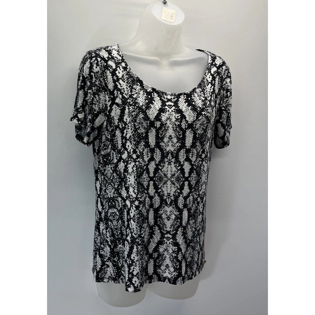 CK Calvin Klein Women Rayon Blend Blouse Top Shirt Crewneck Size Medium